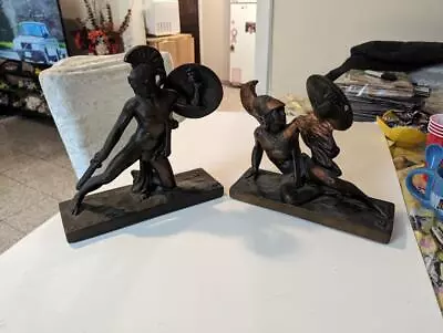 Two Vintage Marwal Ind Inc Roman Gladiator Statues / Bookends EUC • $19.99