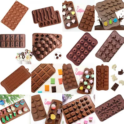 Silicone Chocolate Mould Cake Candy Cookies Mold Topper Fondant Ice Cube Jelly • £1.99