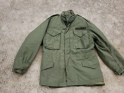 🇺🇸 1969 Vintage Us Army Military M-65 Og-107 Field Jacket Coat Small Short • $349