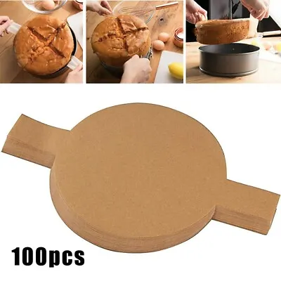 Mess Free Baking 100 Pack 8 Inch NonStick Round Parchment Paper Liners • £16.30