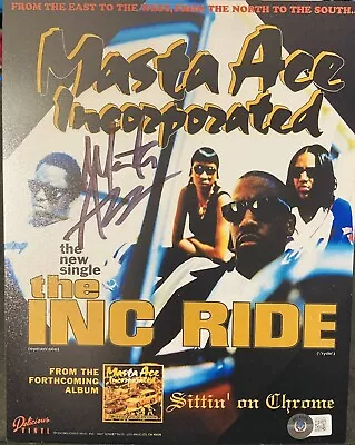 MASTA ACE Autographed Signed 8x10 Photo - Masta Ace Inc. - Beckett COA Hip Hop • $30