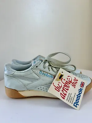 NWT Vintage Reebok The Aerobic Shoe Blue Training Shoes Size 4.5 • $75.87