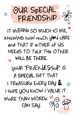 Our Special Friendship Inspired Words Keepsake Credit Card & Envelope • £3.49