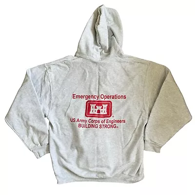Vintage US Army Corps Of Engineers Emergency Operations Sweatshirt Jacket XL • $30