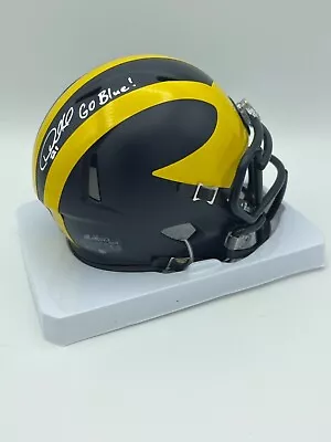 Desmond Howard Signed Michigan Wolverines Speed Mini Helmet COA Holo Go Blue • $68.31