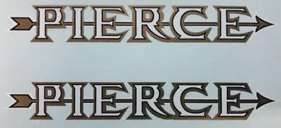 Pierce Bicycle FRAME DECAL Pair Teens Vintage Antique Bikes GOLD AND WHITE Arrow • $49.99