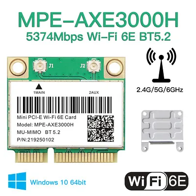 Mini PCI-E WiFi 6E Wireless Card MPE-AXE3000H Tri-Band 802.11AX BT5.2 PC Adapter • $20.39