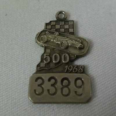 1968 Indianapolis 500 Silver Pit Badge #3389 Bobby Unser No Clasp • $99.99