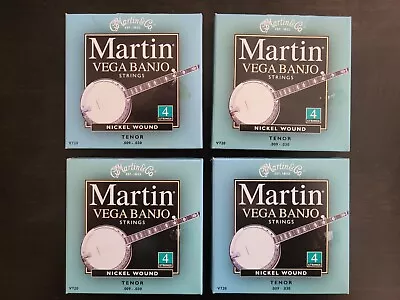 Martin V720 Vega Tenor Banjo Strings Nickel 9-30 (4-PACK) • $20