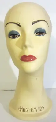 Vintage Harlem 125 Wig Stand Mannequin Head -Painted Face Great Details 15  (S3) • $45