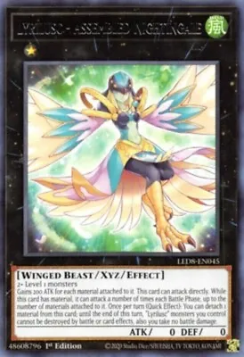 Lyrilusc - Assembled Nightingale - LED8-EN045 - Rare - 1st Edition - Yugioh • $1