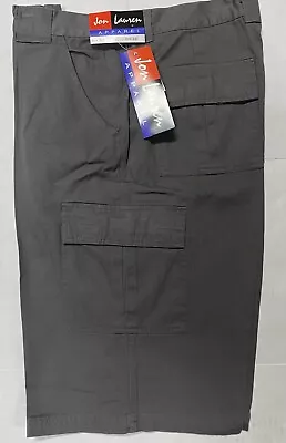 Men's Casual Long Length 6 Pockets Cargo Shorts Sizes 32 36 38 Dark Gray • $19.99