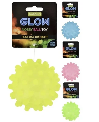 $8.40 • Buy Nobby Ball Dog Puppy Glow In The Dark Rubber Squeaky 7.5cm Diameter AU Stock