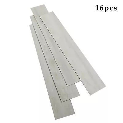 16Pcs PVC Vinyl Floor Planks Flooring Wood Tiles Self-Adhesive Peel Stick Beige • $29.99