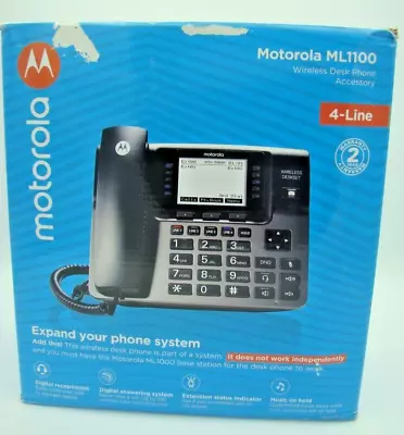 Motorola ML1100 4-Line Wireless Business Phone System Accessory - Black OPEN BOX • $99.99