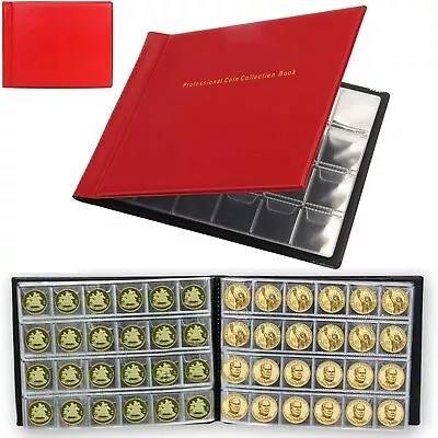 240 Album Coin Book Money Collecting Collection Penny Storage Case Holder Folder • £4.30