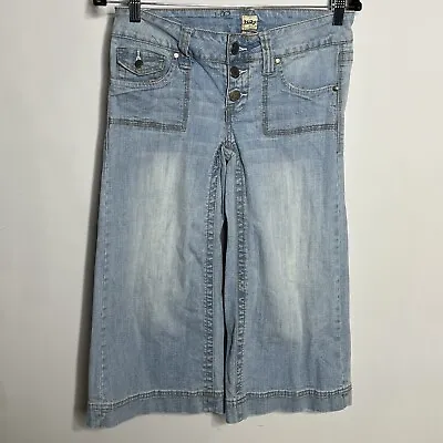 H2J Production Jeans Womens 7/8 Cropped Wide Leg Y2K Low Rise 30x20 • $19.99