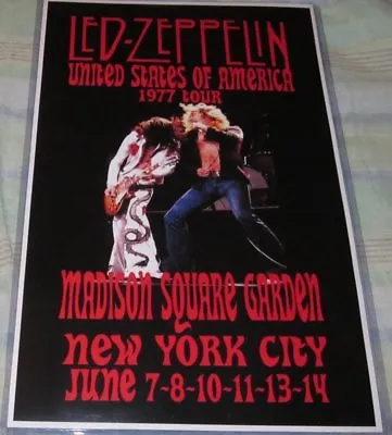 $13.99 • Buy Led Zeppelin 1977 Madison Square Garden Replica Concert Poster