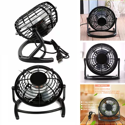 £3.99 • Buy Mini USB Desk Fan Small Quiet Personal Cooler USB Powered Portable Table Fan Dec