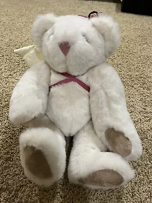 Vermont Teddy Bear Off White  Winged Angel Tan Suede Paws 1994 Usa 14” • $19.99