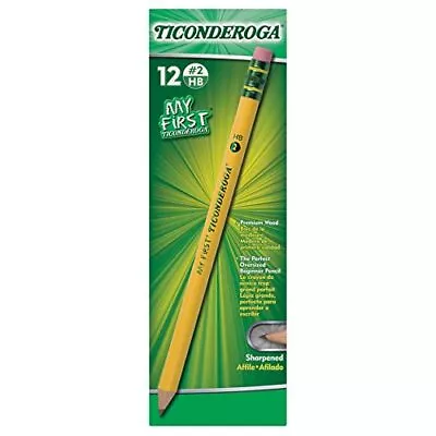 My First Wood-Cased Pencils Pre-Sharpened 2 HB Yellow 12 Count • $15.55
