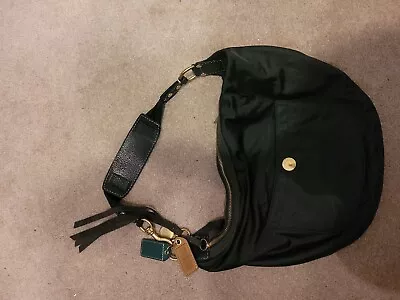Coach Black Satin Look Shoulder Bag Vintage Handbag • $30