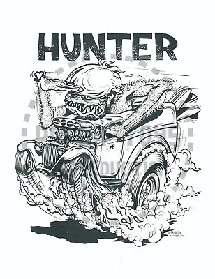 1965 - Hunter - Ed  Big Daddy  Roth Monster Coloring Book Poster • $14.95