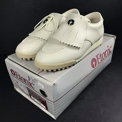 Etonic Golf Shoes Mens Size 7.5 M NEW With Box Style #6868 TAN NOS • $24.44