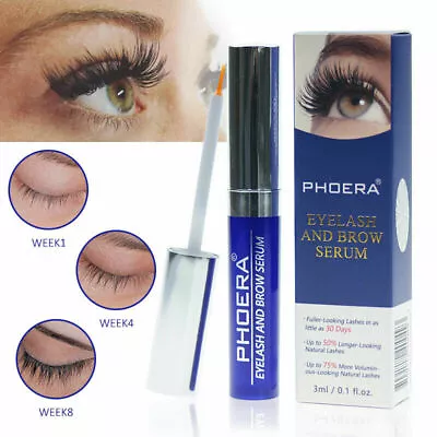 Phoera® Eyebrow & Eyelash Growth Boost Serum 2 In 1 Thicker Long Lash Enhancer • £4.99