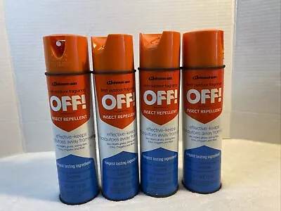 Vintage Steel Can Of OFF Bug Spray JOHNSON WAX S.C. Lot Of 4 - 13 Oz • $24