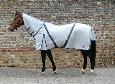 Masta Zing Fly Rugs With A Fixed Neck - For Ponies -Silver - 4'9 - BN • £35.38