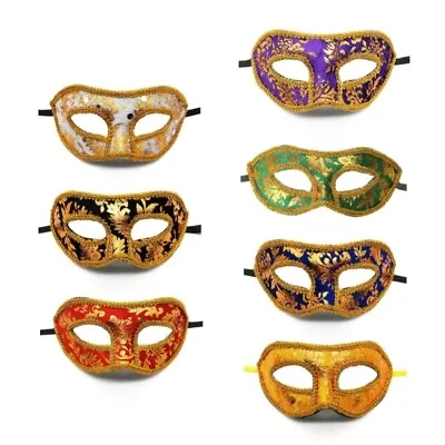 Venetian Mask Lightweight Party Mask Masquerade Mask Half Face Mask For Men Teen • £5.40