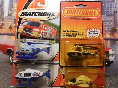 MATCHBOX  Lot 4  Chopper Helicopter TEAM TUNDRA SEA RESCUE ROOKIES VINTAGE MB75 • $39.24