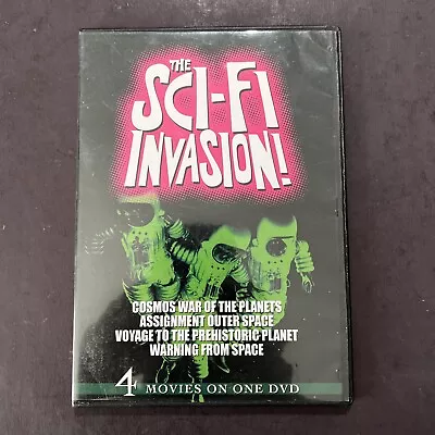 The Sci-Fi Invasion! DVD 4 Movies USA USED DIsc Tested Aliens UFOs Outer Space • $5.76