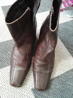 £4.99 • Buy Rohde Comfort-line Brown Leather Boots Size 41 Used