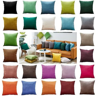 £1.95 • Buy Plush Velvet Cushion Covers Plain Pillow Case Home Sofa Decor Cushion Cover UK