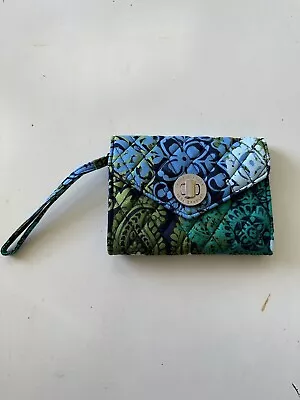 Vera Bradly Wristlet Wallet With Turn Lock Paisley Pattern NWOT • $15