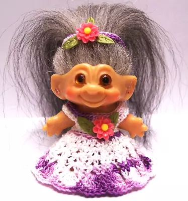 Troll Doll Clothes For 2 1/2  Or 2 3/4  VINTAGE DAM CROCHET OUTFIT CLOTHE • $6.99