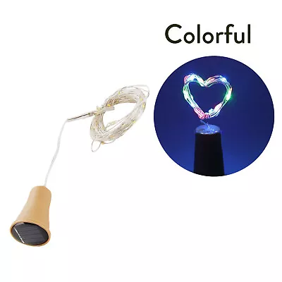 10/15/20 LED Solar Copper Cork Wire String Lights Wine Bottle Xmas Decor Lamp SS • $3.82