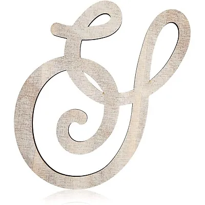 $8.99 • Buy Wooden Monogram Alphabet Letters, Letter S For Crafts, Rustic Home Decor (13 In)