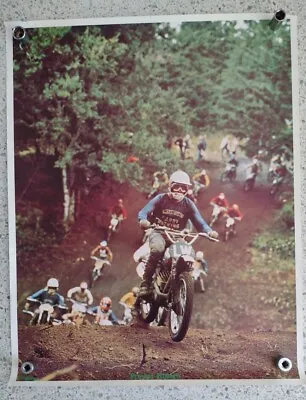 Vintage Poster Dirt Bike Motocross 1970s Forest Riders 1972 Originals Evan Mower • $75