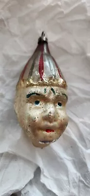 Vintage 3  Glass Figural Clown Ornament German 1930's/ 40's • $19.99