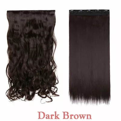 One Piece THICK 100% Real Natural Clip In As Human Hair Extensions Full Head HYT • $12.60