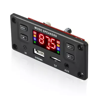 Car FM Radio Module Bluetooth Speaker MP3 Decoder Board USB TF AUX Music Player • £7.99