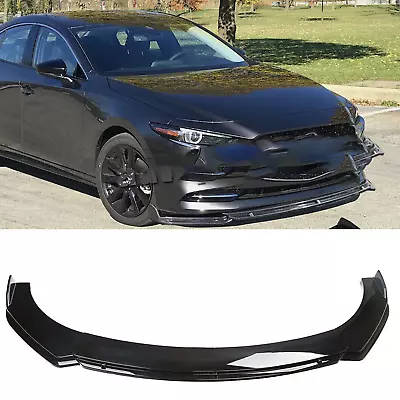 Glossy Black Front Bumper Chin Lips Splitter Spoiler Body Kit For Mazda Speed • $59.99