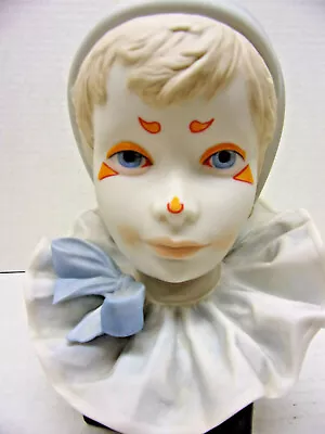 Rare Cybis Porcelain Mime Pierrot Doll Head Bust • $300