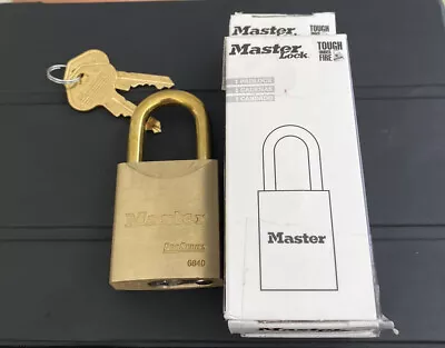 MASTER LOCK PRO SERIES SOLID BRASS PADLOCK 28269-6840KAB KEYED 10g013 • $39.99