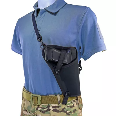 Tactical Right Hand Cross Body Pistol Shoulder Gun Holster Gun Pouch Adjustable • $14.07