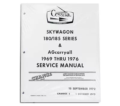 1969-1976 CESSNA 180 185 & SKYWAGON Service Repair Maintenance Aircraft Manual • $91.07