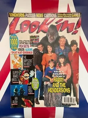 LOOK IN! Magazine 2nd November 1991 Harry And The Hendersons The Simpsons Mario • £12